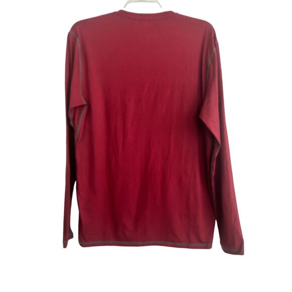 NWT Men's Zengjo Red Polyester/Spandex Long Sleeved Shirt Size Large - Picture 2 of 6